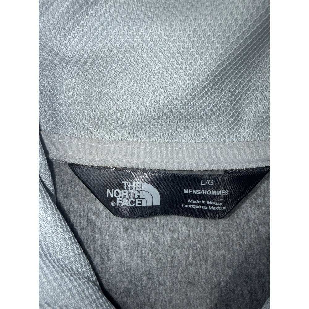 North Face Men's Large Grey Zip-Up Hoodie‎ Breast Cancer Pink Ribbon NWOT New - Picture 3 of 16